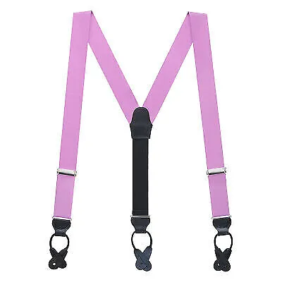 SuspenderStore Grosgrain Suspenders - 1.38  Wide - BUTTON - Many Elegant Colors • $51.95