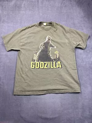 Vintage Godzilla T-Shirt Men's XL Short Sleeve Movie Promo Tee Green • $34.95