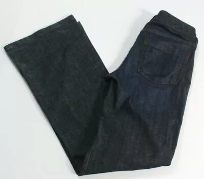 J.Crew Jeans Size 26 High-Heel Flare Wide Leg Dark Blue Denim On Trend 30 X 32 • $27.99