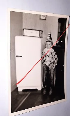 Young Refrigerator Carnival Carnival Bread Box Pierot Harlequin Old Photo 4892 • $3.13