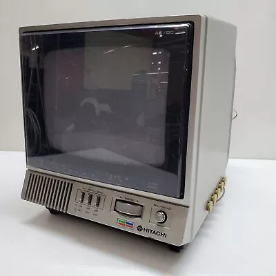 Vintage 80s Hitachi CT0911 Color CRT TV/Radio Combo Untested • $41