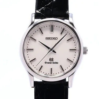 Grand Seiko SBGF029 8J55-0AA0 Quartz White Dial Stainless Leather Mens Watch • $1588.91
