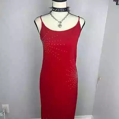 Red Sleek 90s Prom Dress • $45