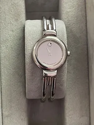 Movado Harmony Silver Mirror Dial Stainless Ladies Swiss Watch 84 A1 809 A • $135