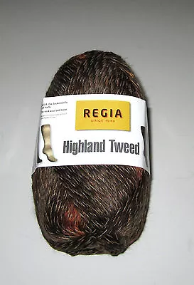 150g Ball Of Moor REGIA HIGHLAND TWEED Sock Knitting Yarn Color #2756 • $12.99