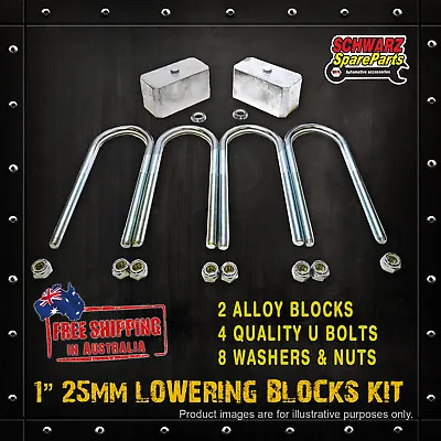 1  25mm Lowering Blocks Kit For CHRYSLER Valiant VC VE VF VG VH VJ VK SV1 AP • $70.50