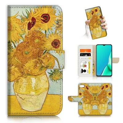 ( For IPhone 5 / 5S ) Wallet Flip Case Cover PB23195 Van Gogh Sunflowers • $8.47