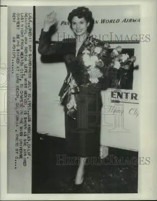 1953 Press Photo Ana Bertha Lepe Miss Mexico And Miss Universe Contestant • $19.99