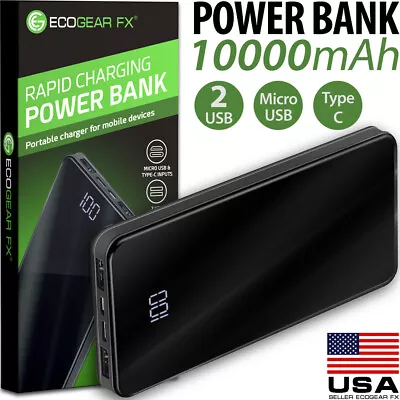 10000mAh Fast External Portable Power Bank Backup Battery Charger For Cell Phone • $24.99