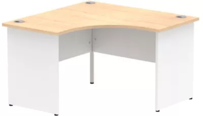 Impulse 1200mm Corner Office Desk Maple Top White Panel End Leg • £223.95