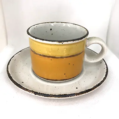 £18.45 • Buy Vintage 70s Stonehenge Midwinter Sun Tea Coffee Flat Cup & Saucer Set England