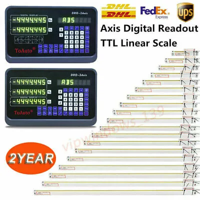 3/2Axis Digital Readout DRO 5µm 0.0002  Linear Scale Encoder For Mill Lathe CNC • $46.06