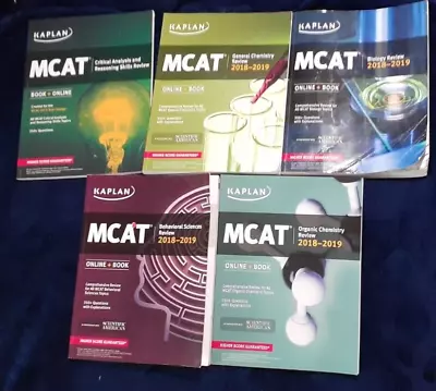 MCAT 2018-2019 2015 Reviews Online + Book 5 Books Study Guides Kaplan • $18