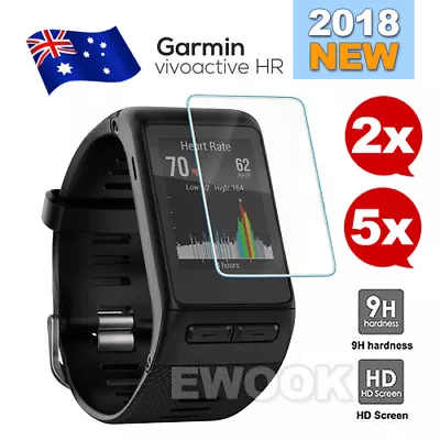 2X LCD For Garmin Vivoactive HR Tempered Glass Screen Protector 9H Hardness • $4.95