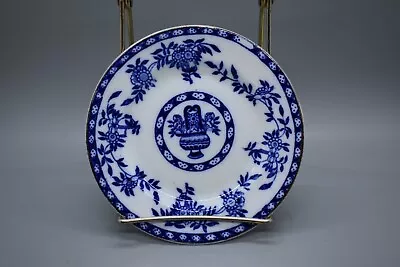 Minton Blue Delft 6  Bread Plate Cobalt & Gold Urn & Flowers  • $21