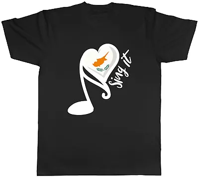 £9.99 • Buy Cyprus Song Contest Mens T-Shirt Music Singing Unisex Tee Gift