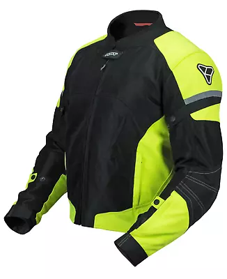 New Pilot Direct Air Mesh Armored Motorcycle Jacket Black HiVizM M 2XL 3XL • $75