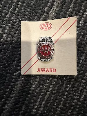 Vintage AAA PATROL SERVICE AWARD Badge LIEUTENANT Mini Road Safety Pin • $19.99