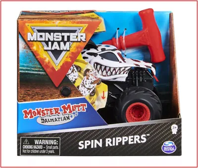 Monster Jam SPIN RIPPERS Truck - MONSTER MUTT Dalmatian Rip Cord Vehicle 🌟NEW🌟 • $14.95