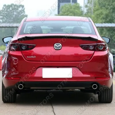 For 2019-2022 Mazda 3 Axela Sedan V-Type Real Carbon Fiber Trunk Lid Spoiler • $124.99