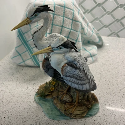 $40 • Buy Andrea By Sadek Birds. Double Great Blue Heron. Damaged.