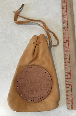 Rare Luhr-Jensen Golden Anniversary Leather Draw String Bag - 4 X 6-1/2 Inch NEW • $34.99