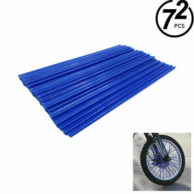 72pcs Blue Wheel Spoke Wraps Covers Coats For Motorcycle Dirt Bike CRF EXC YZF • $13.78