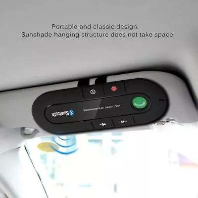 Multipoint Speakerphone 4.1+EDR Wireless Bluetooth Hands Free Call Car Kit MP3 • $3.49