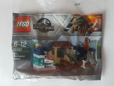 £7.49 • Buy LEGO Jurassic World 30382 Polybag - Baby Velociraptor Playpen - Brand NEW