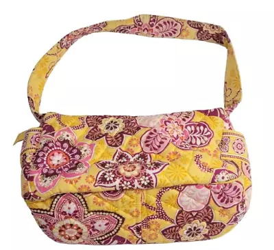 Vera Bradley Bali Gold Small Retired Purse Handbag Womens Floral Yellow Red • $11