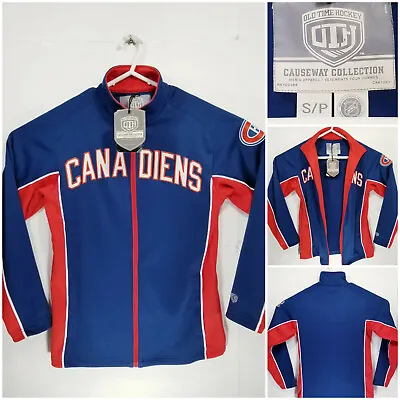 NWT Montreal Canadiens Mens Small Full Zip Jacket Polyester Old Time Hockey • $14.23