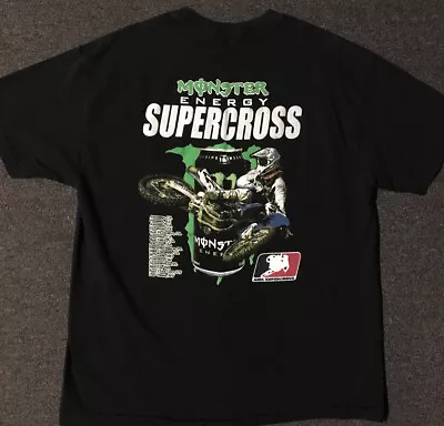 Vtg 2009 Monster AMA Supercross Shirt XL Motocross Racing Motorsport Promo 90s • $49.95