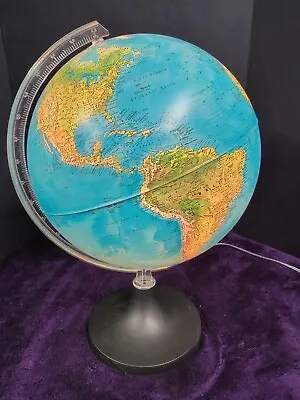 Vintage 1982 Rand McNally Light-up Physical/Political World Globe • $100