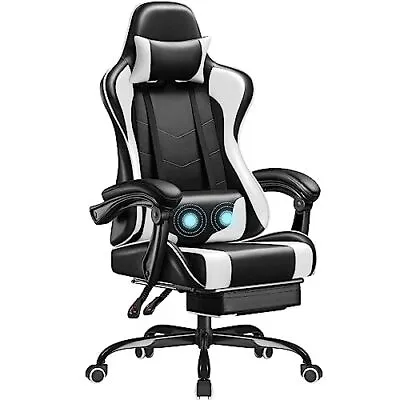 Gaming Chair Video Game Chair With Footrest And Massage Lumbar Support • $116.99