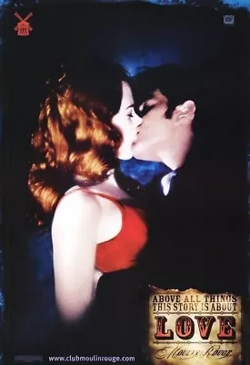 MOULIN ROUGE MOVIE POSTER 1 Sided ORIGINAL LOVE 27x40 NICOLE KIDMAN  • $32