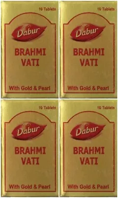 Dabur Brahmi Vati With Gold & Pearl  10Tablet 4pack Free Shipping • $33