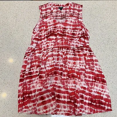 $26.95 • Buy Torrid Womens Size 2 Smocked Skater Dress Tie Dye Pockets