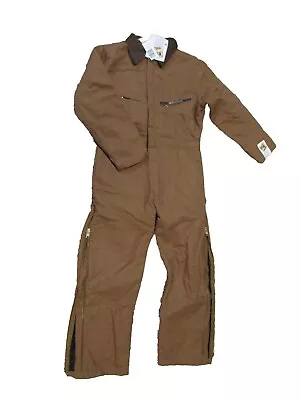 Key Imperial Mens Insulated Coverall Jumpsuit Long Brown Size Short Small • $67.89