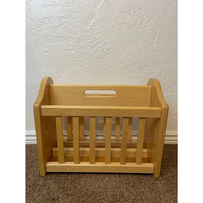 $23 • Buy VTG Winsome Wood Solid Oak Magazine Rack/Holder/Caddy