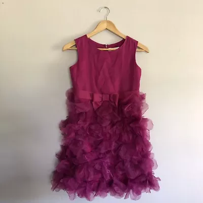 Neiman Marcus X Target Girls Marchesa Fuchsia Silk Poly Tulle Petals Dress L NWT • $19.99