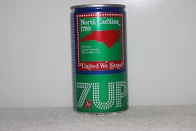 7-up Soda Bi-cenntenial States Can 1976 - North Carolina - Uncle Sam Puzzle Piec • $6.73