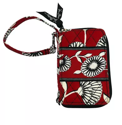 Vera Bradley Wallet Carry It All Deco Daisy Red Wristlet • $14.99