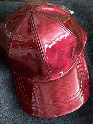 Kangol Ruby Red Burgundy  Lacquered Baseball Cap Hat NWT One Size New  • $89.99