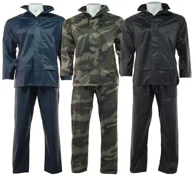 $18.16 • Buy Arctic Storm Fishing Hunting Waterproof Rain Suit Camo Hooded Jacket & Trousers 