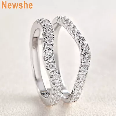 Newshe Moissanite Wedding Band For Women Ring Enhancers For Engagement Ring • $39.99