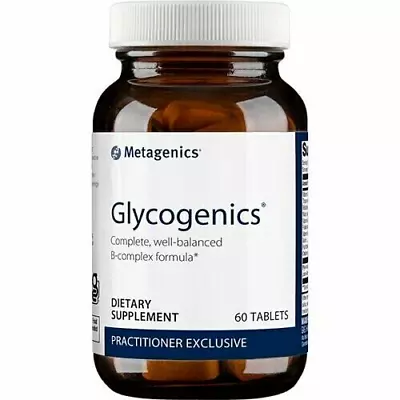 METAGENICS GLYCOGENICS - Complete Well-Balanced B-Complex Formula - 60 Tablets • $26