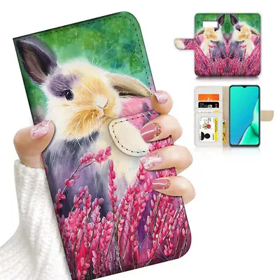 ( For Samsung S7 Edge ) Wallet FlipCase Cover PB23375 Bunny Rabbit • $12.99