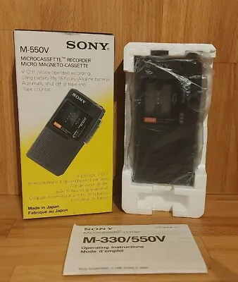 £114.95 • Buy New & Boxed Retro Sony M-550V VOR Handheld Micro Cassette Tape Voice Recorder