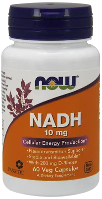 NOW NADH Neurotransmitter Support* Stable And Bioavailable 200 Mg D-Ribose 9/25 • $28.45