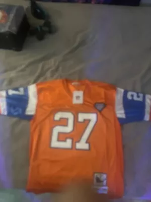 NWT Mitchell & Ness Throwback ATWATER #27 DENVER BRONCOS Football Jersey Size 50 • $270